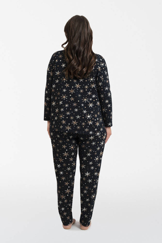 Laponia Дамска пижама с дълъг ръкав и дълъг панталон Италианска мода - принт