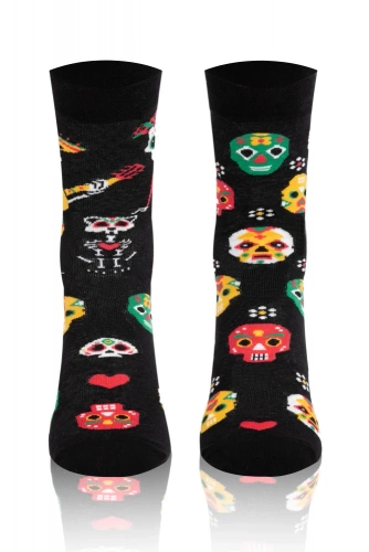 S134D Muerto Дълги чорапи Италианска мода - черни