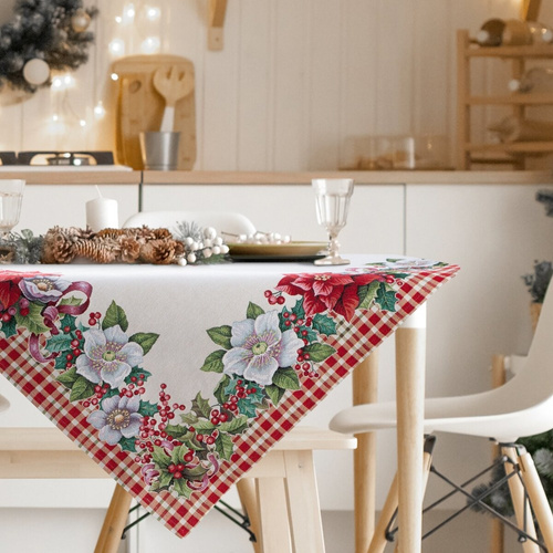 1273 Европерде Гоблен Коледна покривка, крем