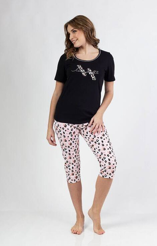 689 Дамска пижама Regina - черна