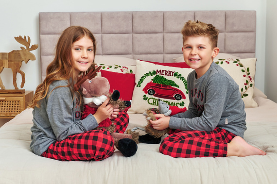 7345 Детска пижама Doctor Nap Dark Grey - 100% памук