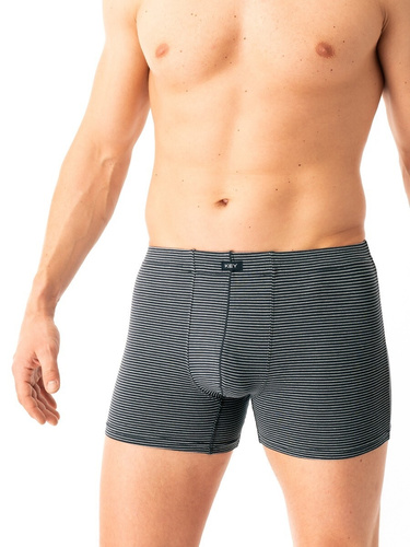 Мъжки боксерки Key MXH 328 graphite - памучни, удобни и ефирни