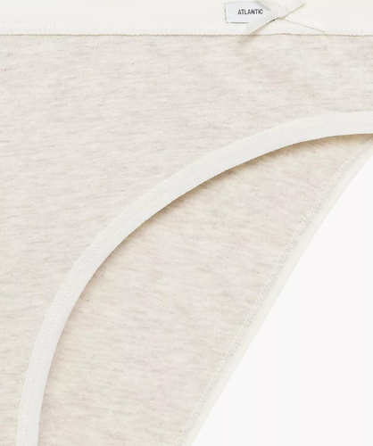 3CLP-002 Спортни бикини Atlantic – памучни, класическа кройка, чифт от 3 броя, графитни/розови/бежови