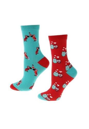 CSLW300-018/2 Дамски чорапи Valentine's Day Moraj - синьо червени
