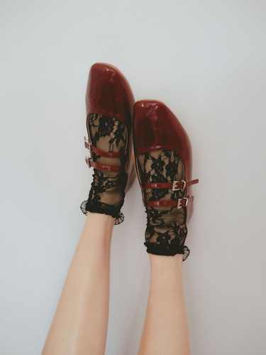 Скарпетки I1100 Ismena Fiore – Коронкови, Цветен Дизайн, С Фалбанка, Стилни