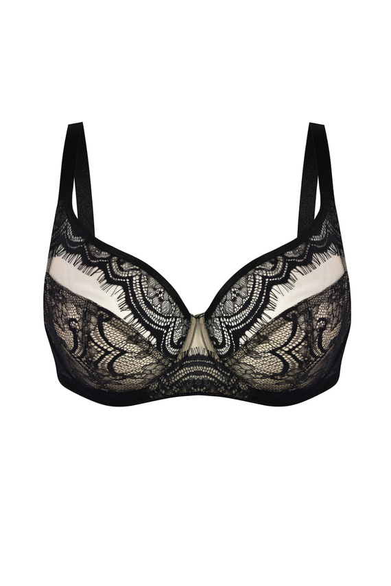 Mediolano Exclusive Soft 19257 Черен дантелен мек сутиен
