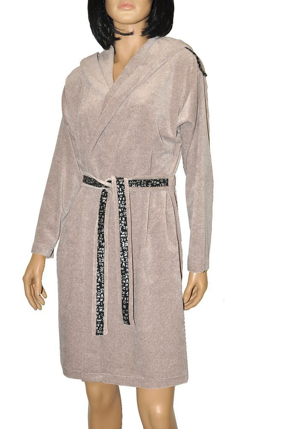 497 Macarena Къс дамски халат Forex - бежов меланж