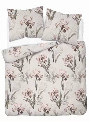 5089 B Home Satin Спално бельо от сатен цветя Detexpol сиво