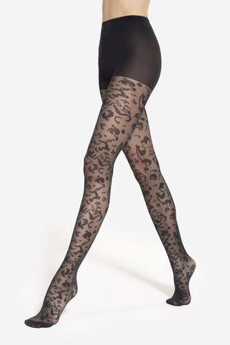 Чорапогащи Gatta Trendy Floral, модел 05 – 40 den, елегантен флорален мотив, стил и комфорт