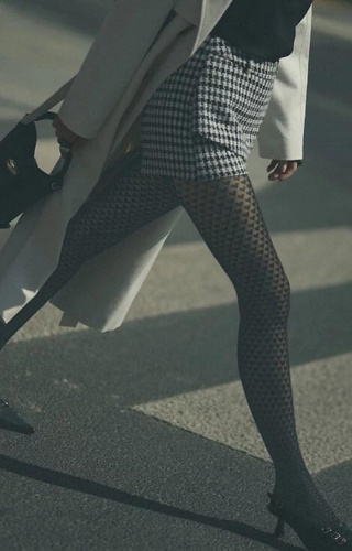 1233 Чорапогащи Cherie Gabriella 60 denier черни – модел на сърце, 3D