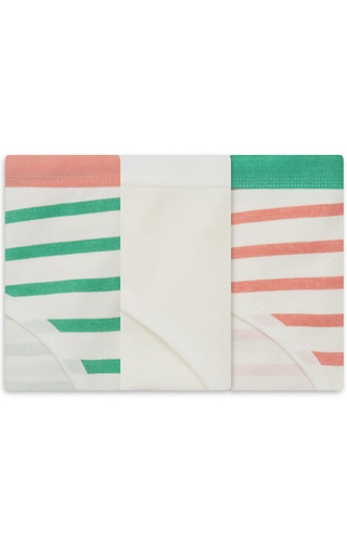 36508-K083 Дамски бикини Henderson в екрю - комплект от 3 памучни бикини