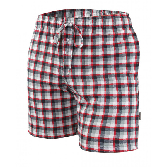 Къс пижамен панталон Milo 2 Sesto Senso, каре 10, червен