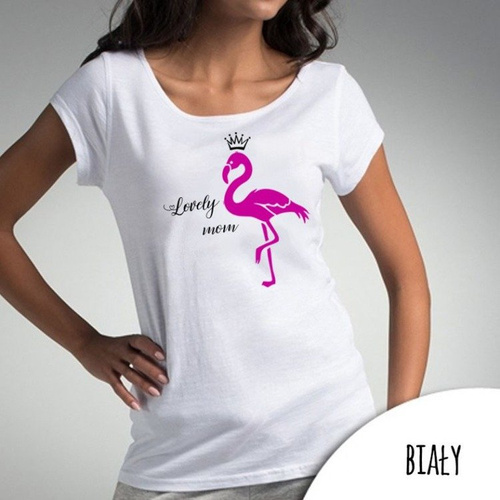 Bluzka dla mamy "Lovely mom" Moocha biały