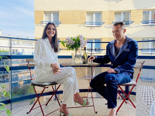 934 Дамска пижама Classic Forex - перла/перла