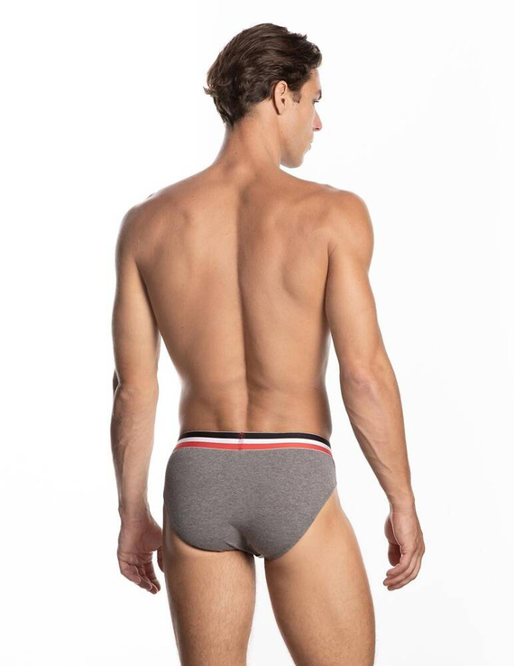 M-1051 SD Мъжки слип Lama черен сив