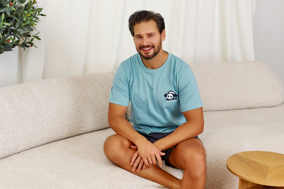 7232 Мъжка пижама Doctor Nap - ледено синьо