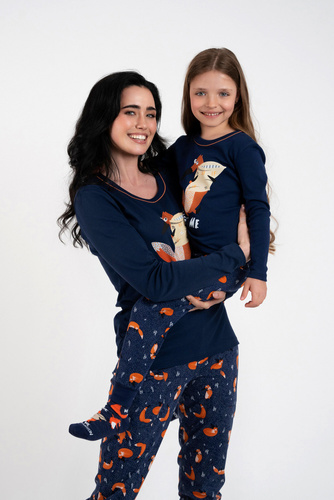 Wasilla Дамска пижама с дълъг ръкав и дълъг панталон Италианска мода 