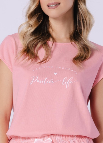 Leveza Marlena 1713 – дамска памучна пижама с шорти и къс ръкав