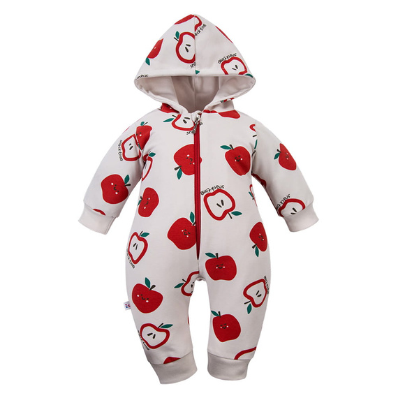 Бебешки гащеризон Eevi ecru 100% памук без крачета удобен