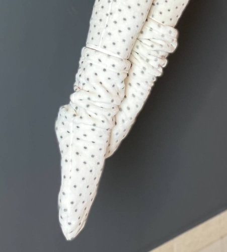 553/554 Wellsoft Гладки чорапи за сън De Lafense - екрю на малки точки