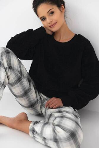 Дамска пижама Meredith Sensis - черна