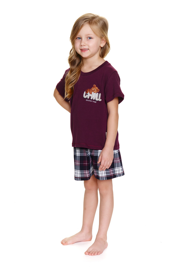 7202 Унисекс детска пижама Doctor Nap "Chill" - бордо