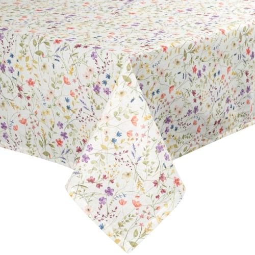 Покривка ANNA Eurofirany водоустойчива бяло-лилави цветя