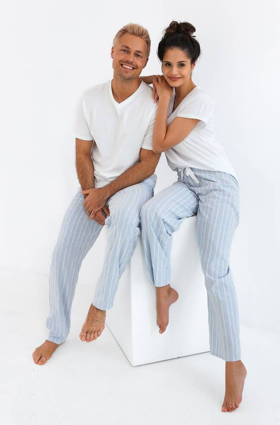 Мъжка пижама David Sensis - перлена