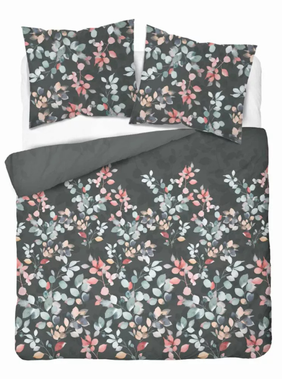 5084 A Home Satin Спално бельо от сатен с клонки Detexpol графит