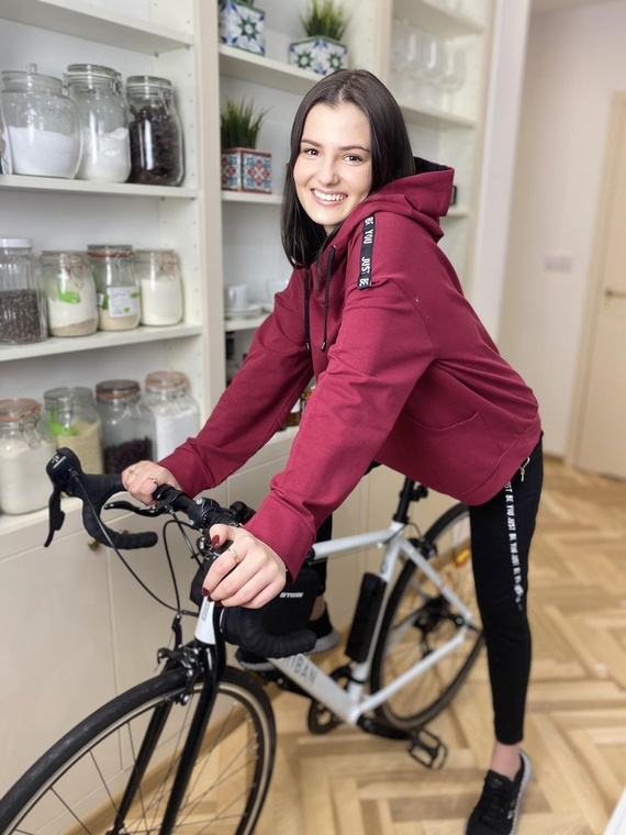 496 Дамски спортен костюм Just Forex - бордо