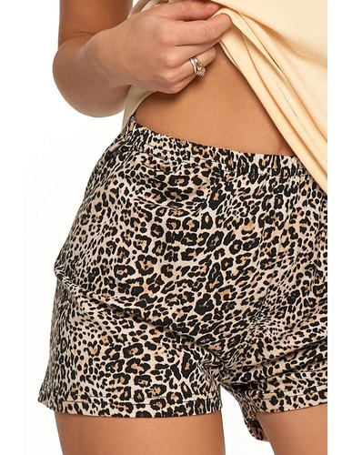 PDD3200-014, PDD3500-013 Дамска пижама Moraj с къс ръкав - бежова