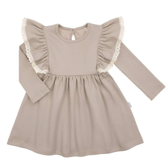 212169 Момичешка рокля Tola Nicol – 100% памук, дълги ръкави, волани, полско производство