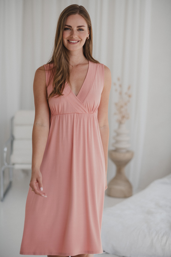 Star Light Нощница за бременни и кърмачки билкова роза Milk&Love - бамбукова вискоза | Комфорт и женственост