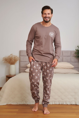 Doctor Nap 7508 Bear Club Дамска пижама кафява 100% памук мечета