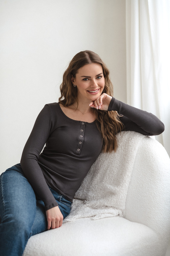 Блуза за бременни и кърмене Tummy Milk&Love вискоза graphite