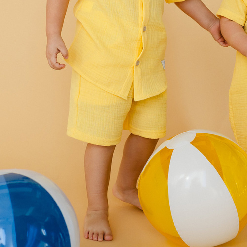 Муселинени панталонки Elephant Eevi - жълти