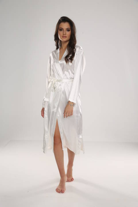 798 Класически дамски халат Forex - перла