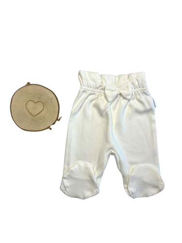 Бебешки спални с висока талия Mamatti PG15216 – екрю, гладко, памук