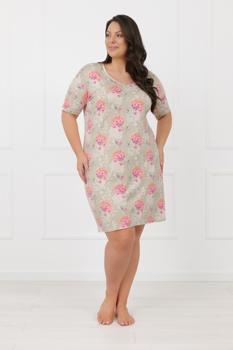 Дамска нощница HARMONIA Italian Fashion къс ръкав вискоза елегантна