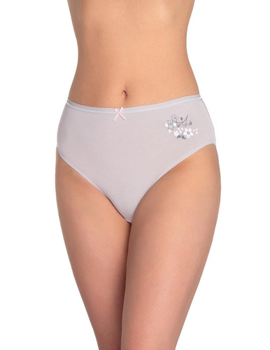 Дамски слипове L-120BI-96 Lama графитно сиво - памук, комплект от 3, удобни и класически