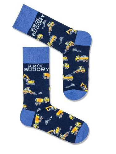 0125-061 Construction Мъжки чорапи King Milena - тъмносини