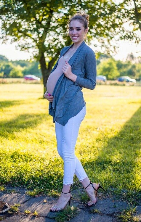 501 Kardigan Sweterek Damski MIRACLE  - szary melanż 