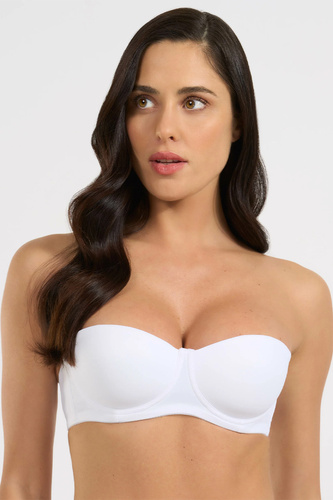 391 Сутиен Bandeau Bianco Selene с твърда чашка и свалящи се презрамки