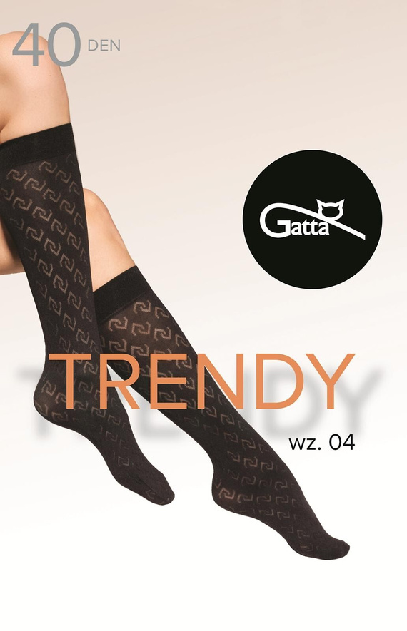 Чорапи до коляното Gatta Trendy 04 – 40 den, шарени, елегантни