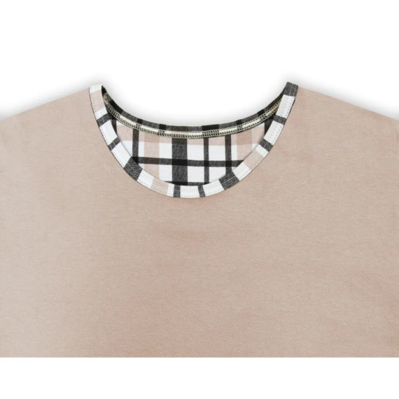 2187/27 Мъжка пижама с къс ръкав Sesto Senso latte