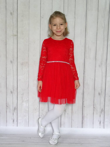 Рокля с дълъг ръкав Angel II Bambarillo, червена