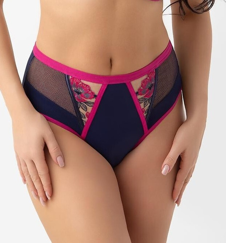 Gorsenia B022 Savina дамски бразилиани тюл с бродерия, микрофибър, гладък гръб