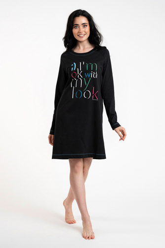 Нощница Olza Италианска мода - черна