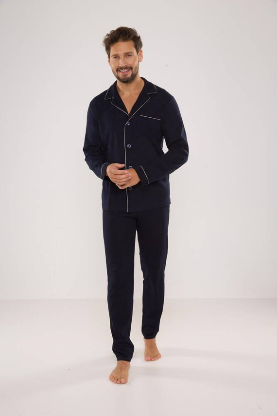 729 Norberto Мъжка пижама De Lafense - тъмно синьо