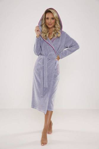 664 Дамски халат Lydie Forex - светъл меланж